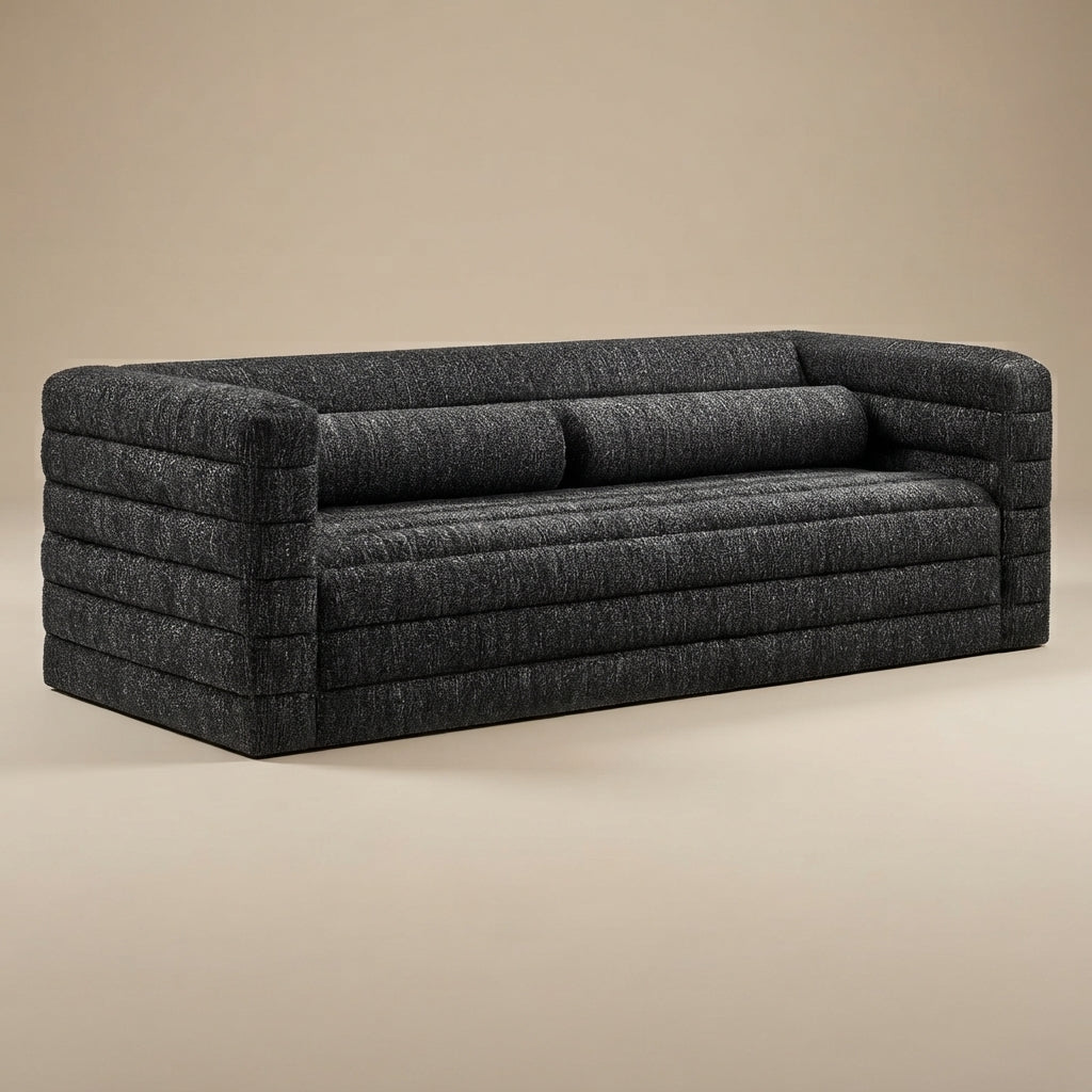 Relle Channel Tufted Boucle Upholstered Sofa by Modway