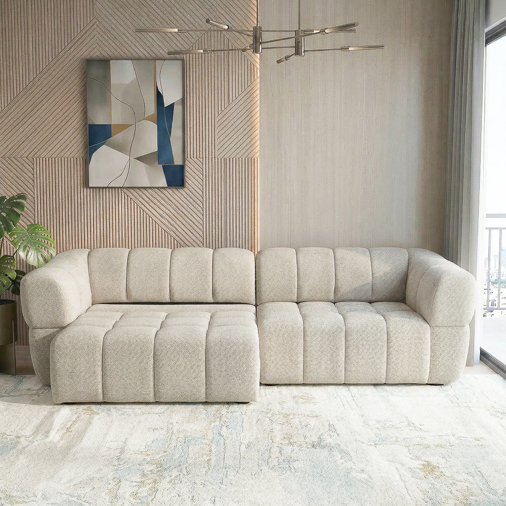 Revel Light Brown Chenille PWR Slider Sofa