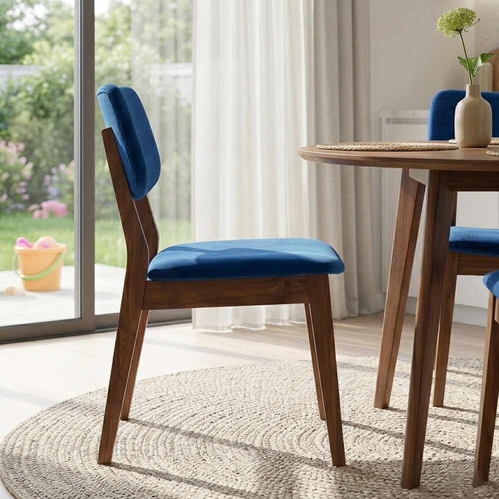 Abbott Blue Velvet Dining Chair - Set of 2