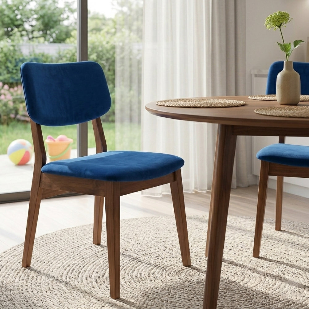 Abbott Blue Velvet Dining Chair - Set of 2