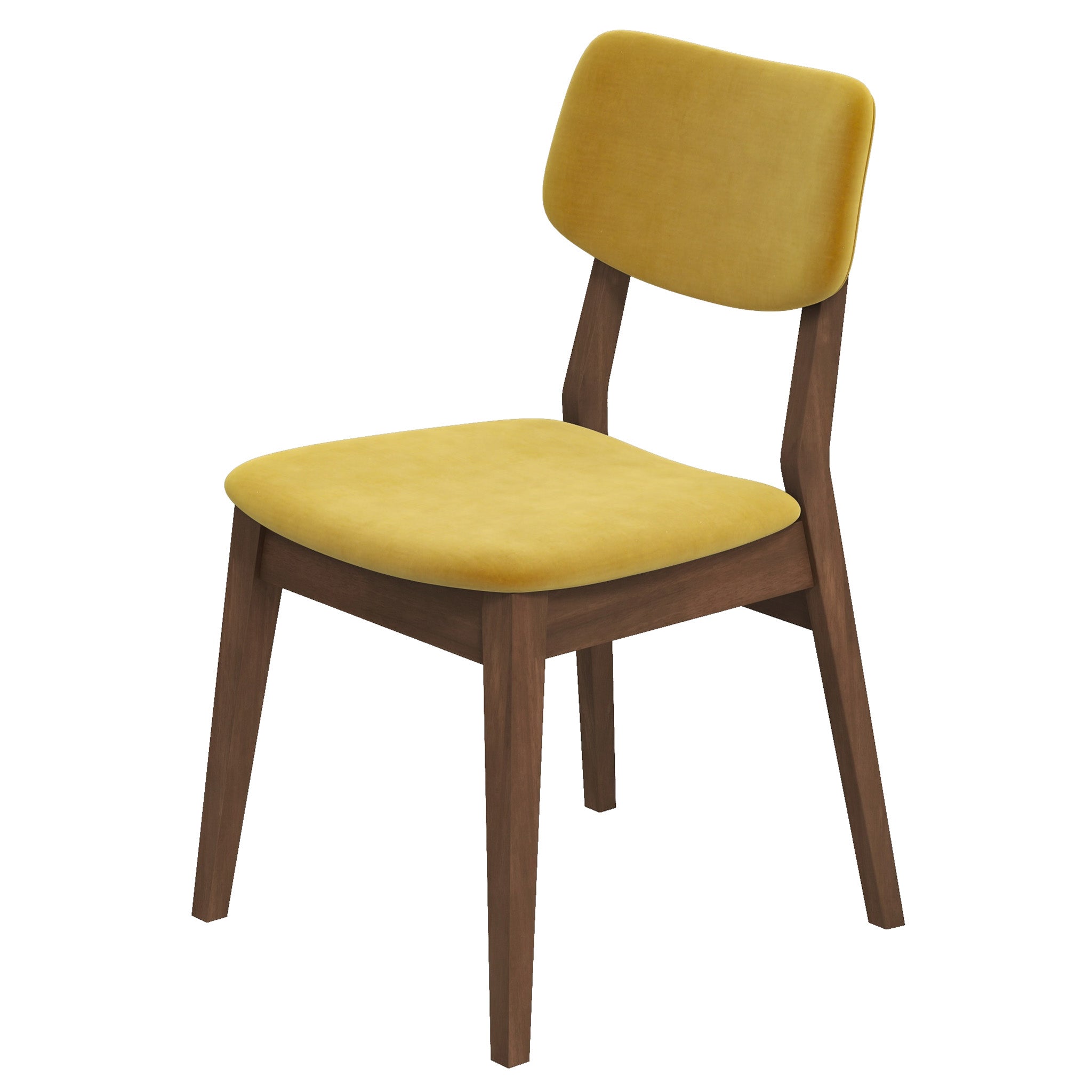 Abbott Dark Yellow Velvet Dining Chair Set of 2