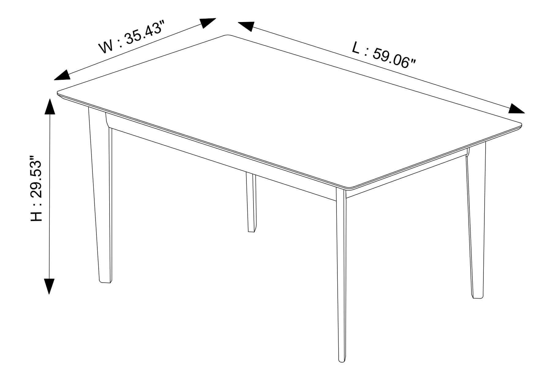 Abbott White Large Dining Table