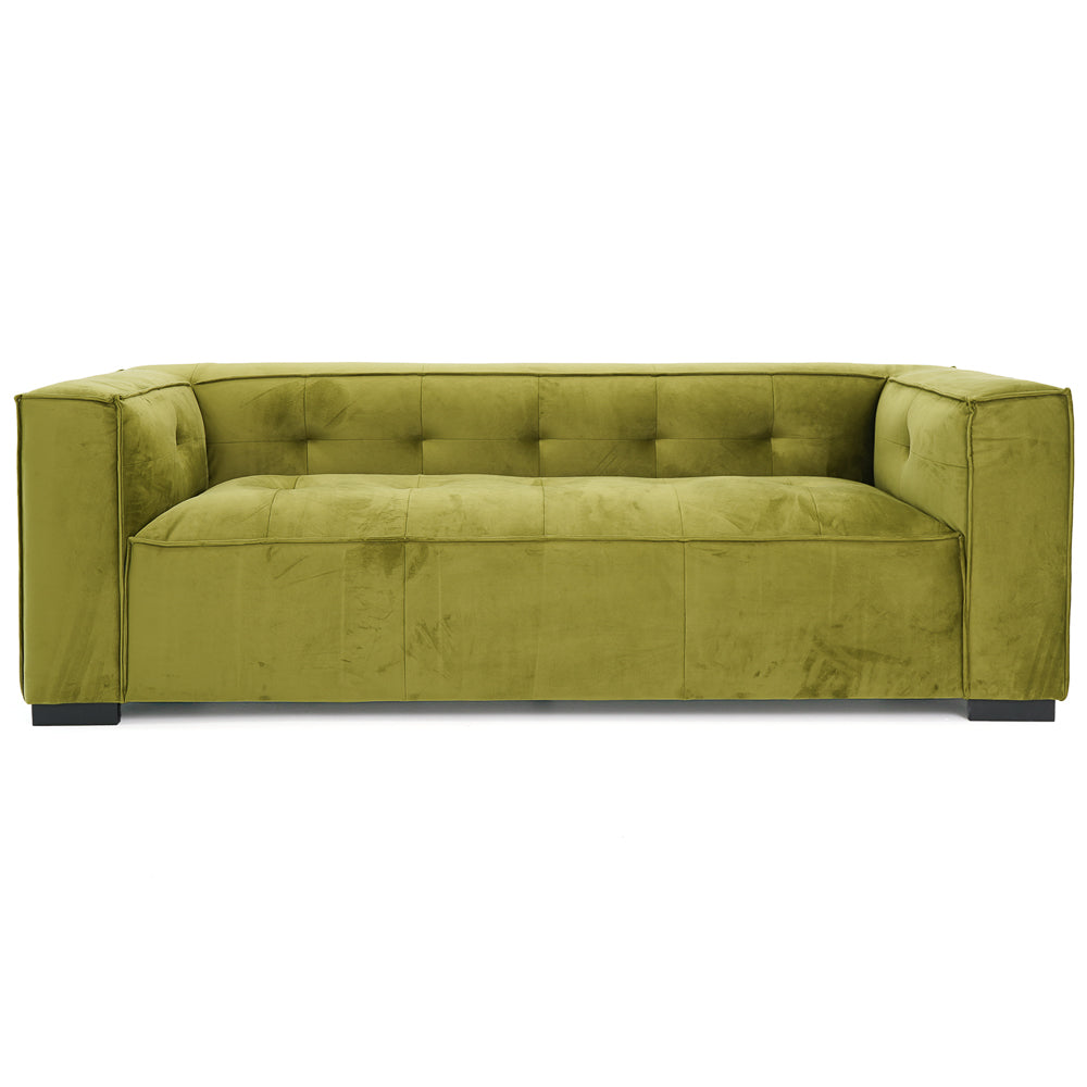 Alameda Olive Green Velvet Sofa