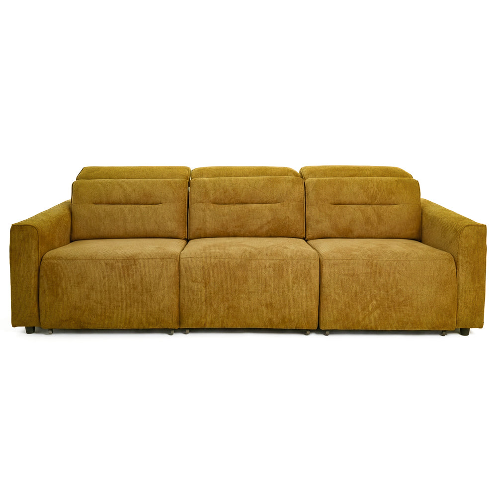 Archie Gold Fabric Power Slider Sofa