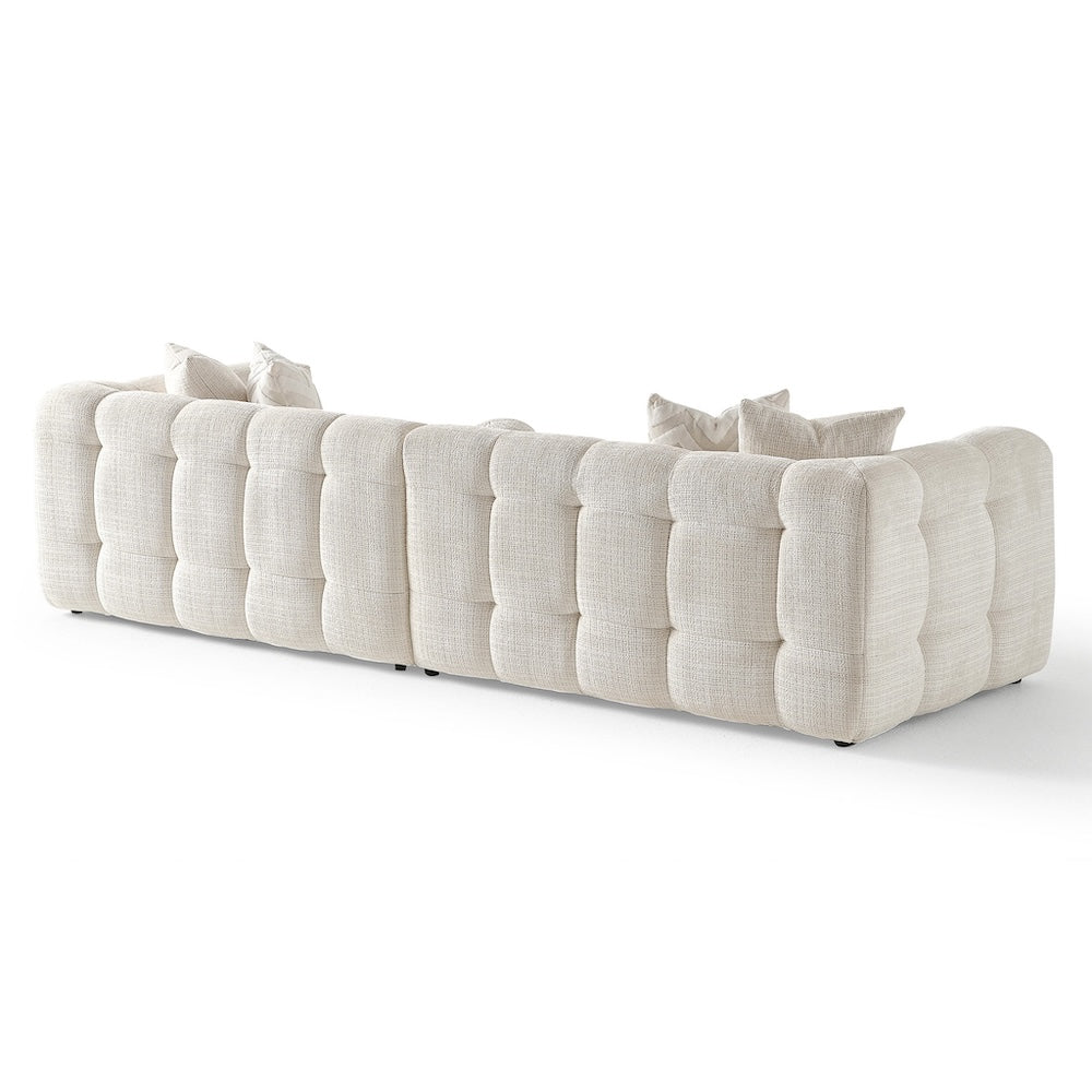 Aris Ivory Chenille Modular Sectional Sofa