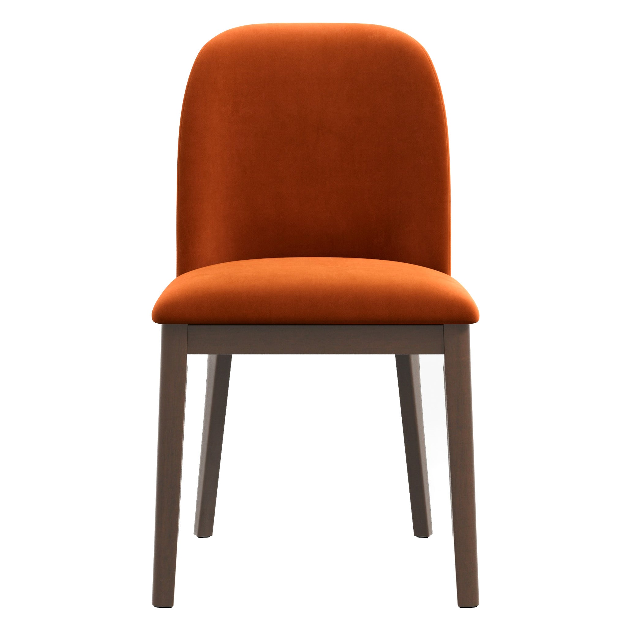 Belfast Burnt Orange Velvet Dining Chair - Set of 2