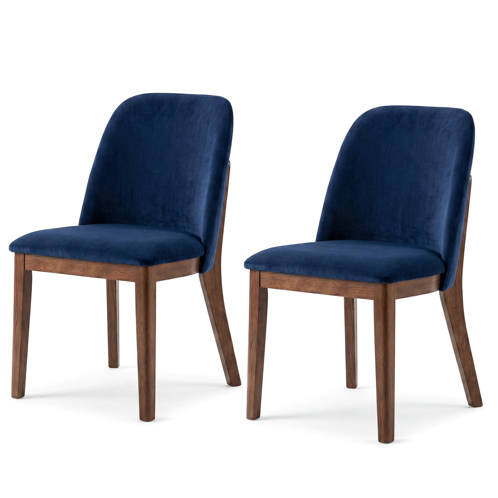 Belfast Navy Blue Velvet Dining Chair - Set of 2