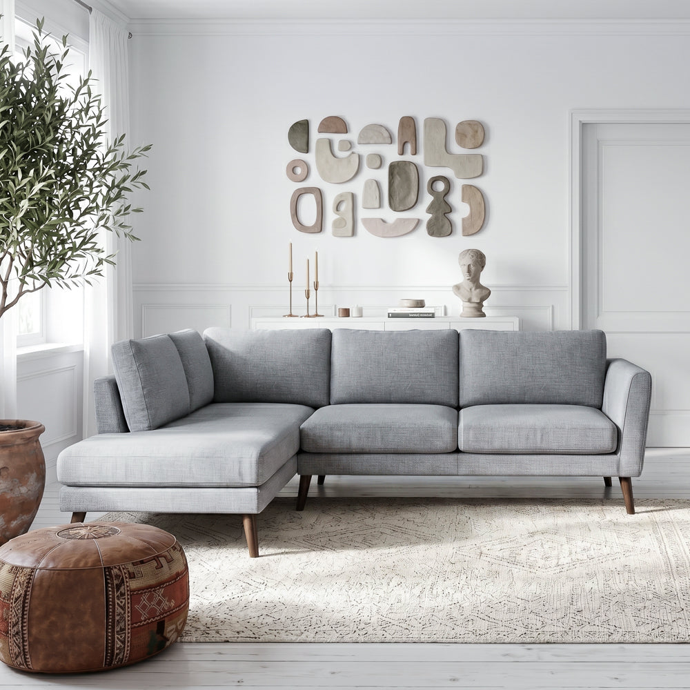 Bexley Grey Sectional Sofa Left Facing Chaise