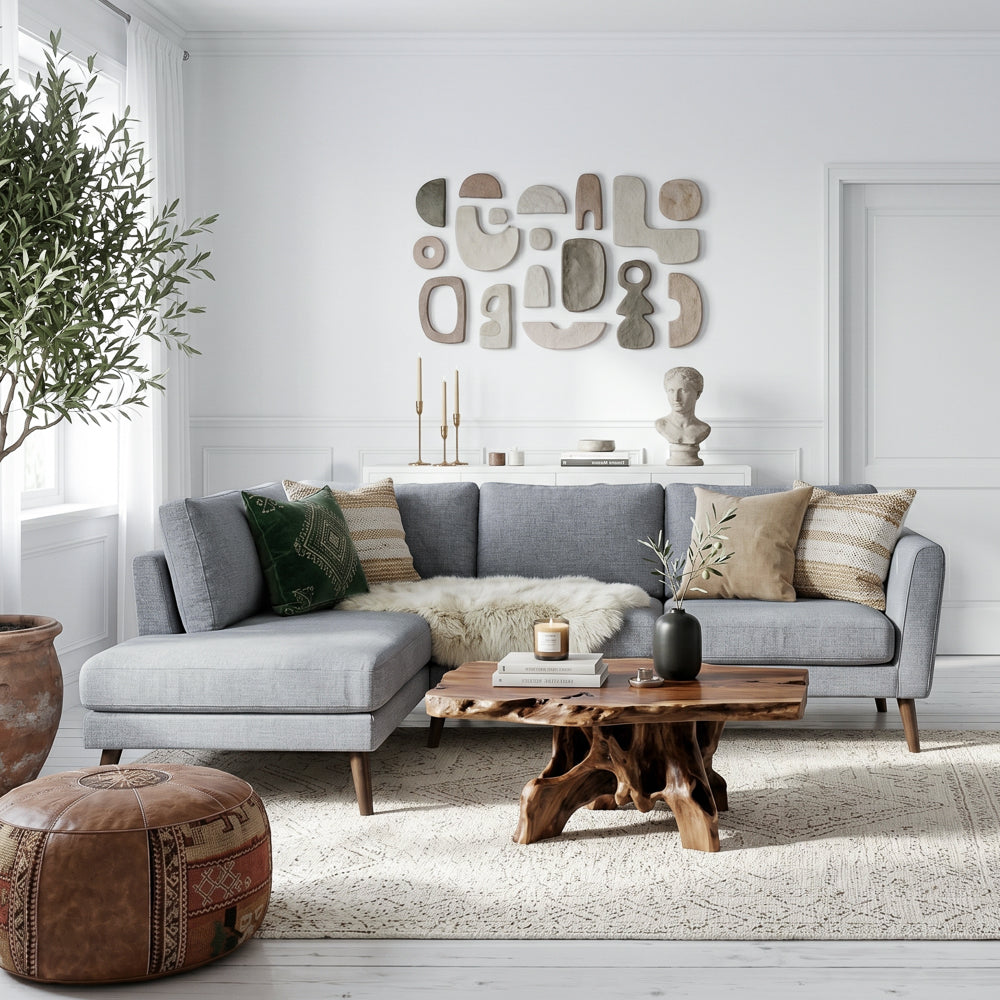 Bexley Grey Sectional Sofa Left Facing Chaise