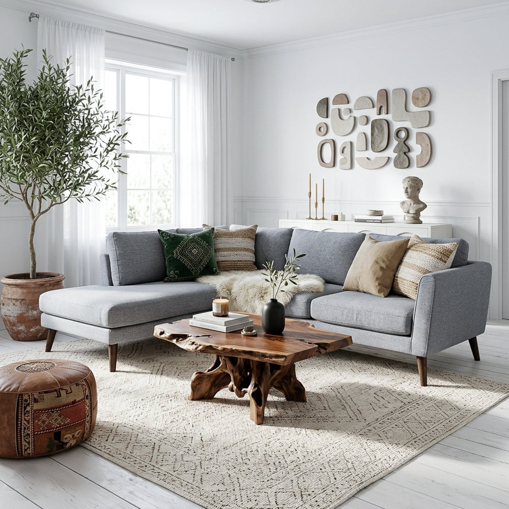 Bexley Grey Sectional Sofa Left Facing Chaise