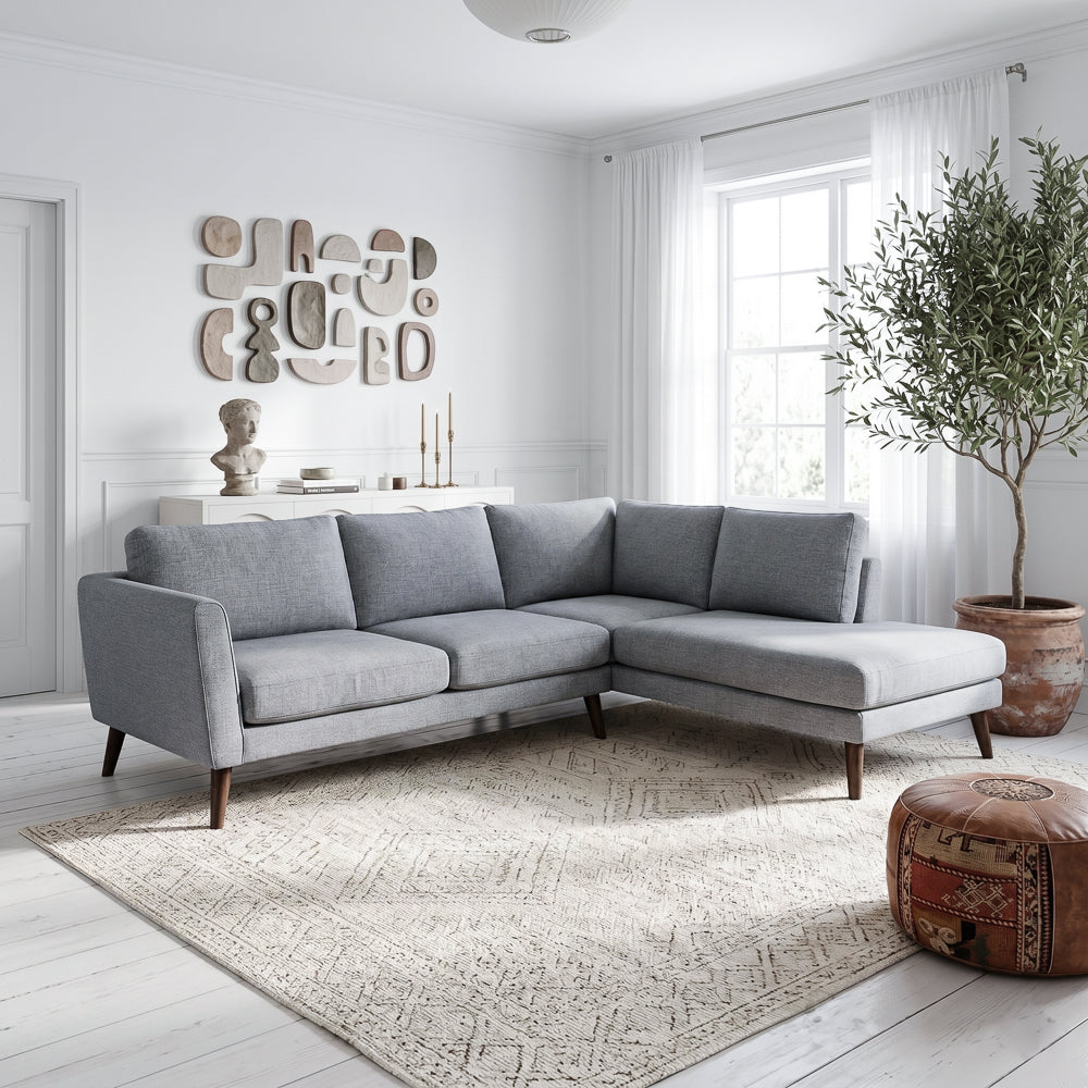 Bexley Grey Right Facing Chaise Sectional Sofa