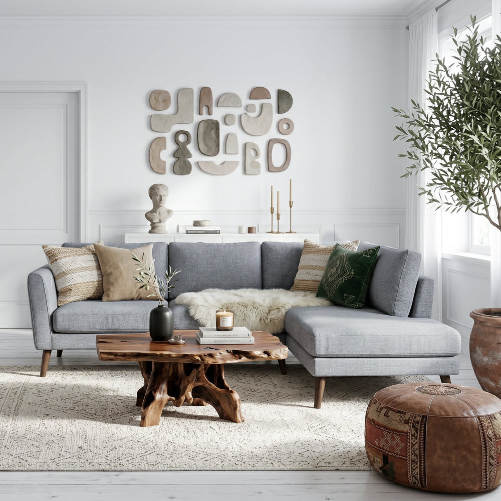 Bexley Grey Right Facing Chaise Sectional Sofa