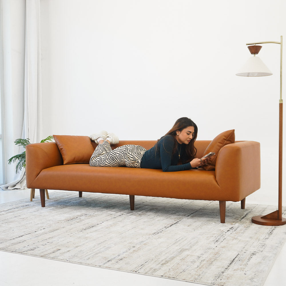 Bolton Sofa - Cognac Vegan Leather