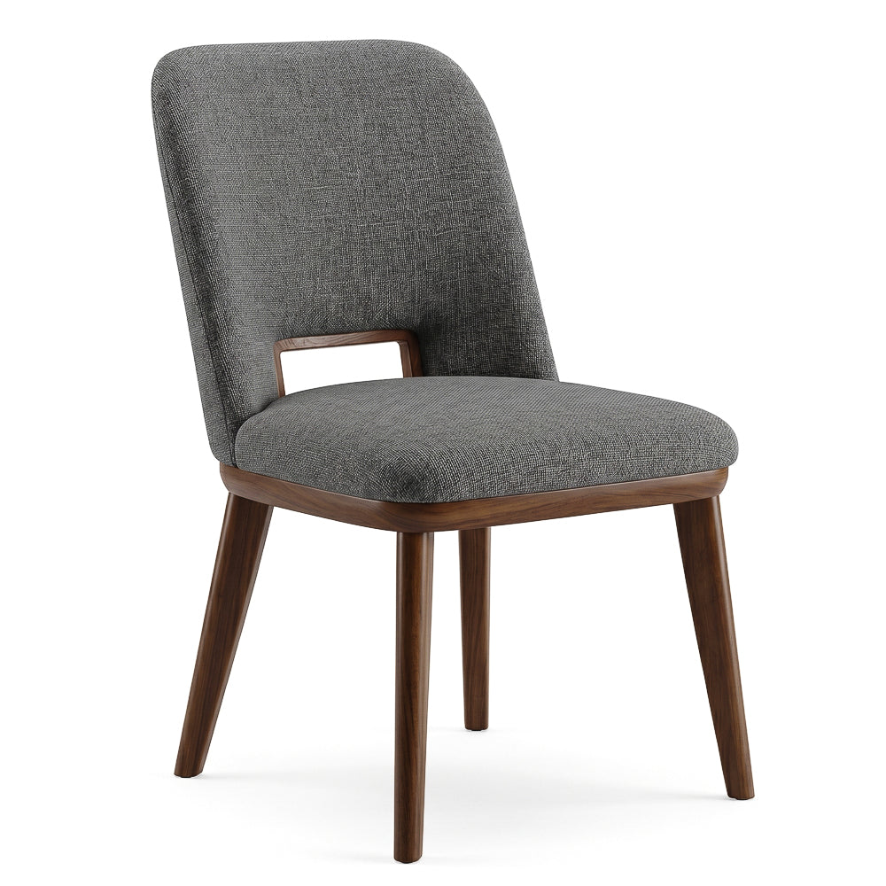 Bonney Dark Grey Fabric Dining Chair - Set of 2
