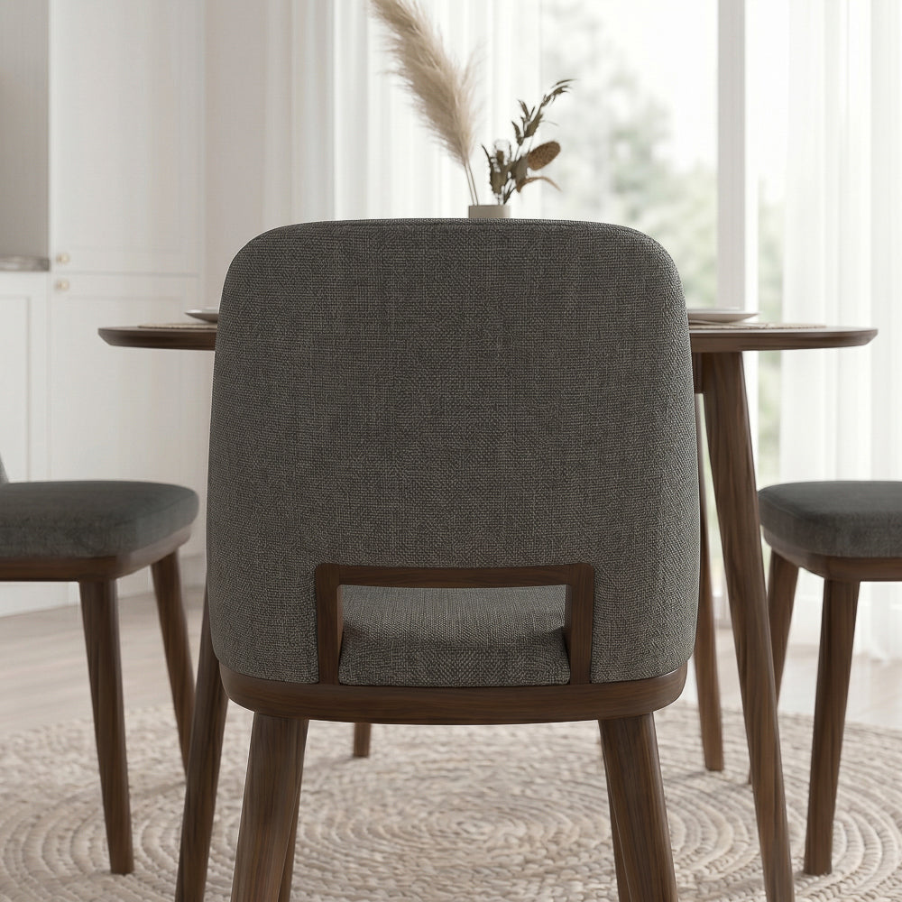 Bonney Dark Grey Fabric Dining Chair - Set of 2