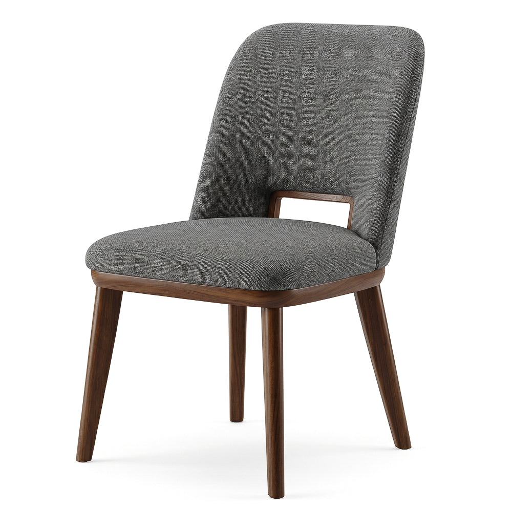 Bonney Dark Grey Fabric Dining Chair - Set of 2