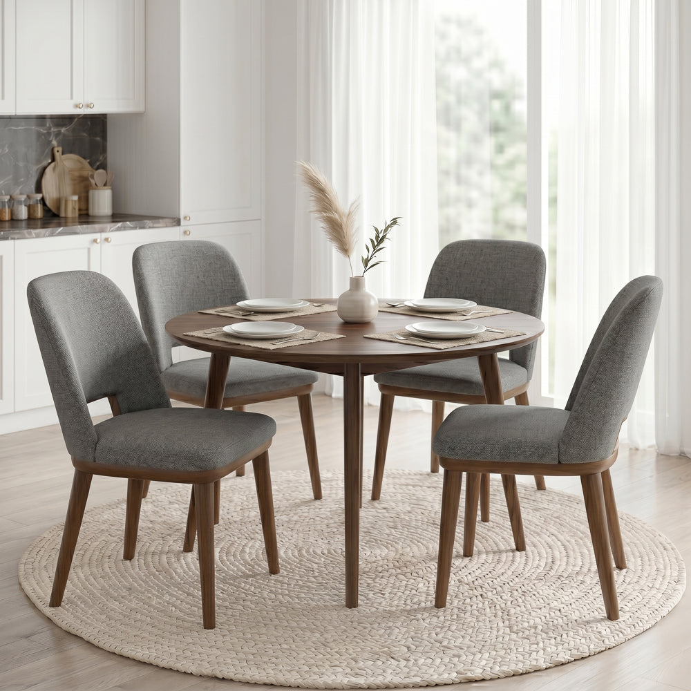 Bonney Light Grey Fabric Dining Chair Set of 2