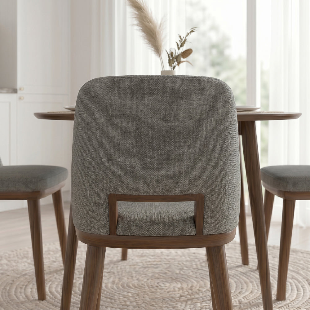 Bonney Light Grey Fabric Dining Chair Set of 2