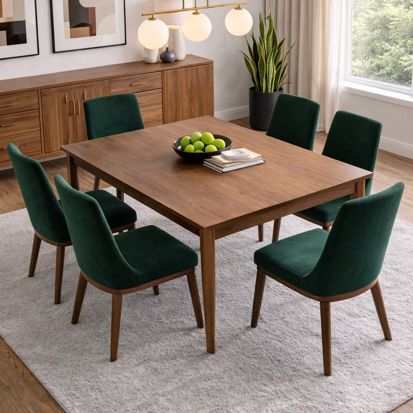 Brighton Emerald Green Velvet Dining Chair - Set of 2