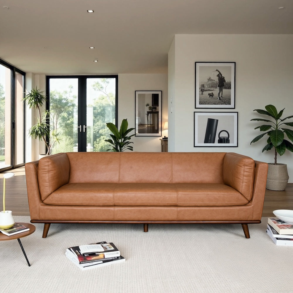 Brooklyn Cognac Leather Sofa