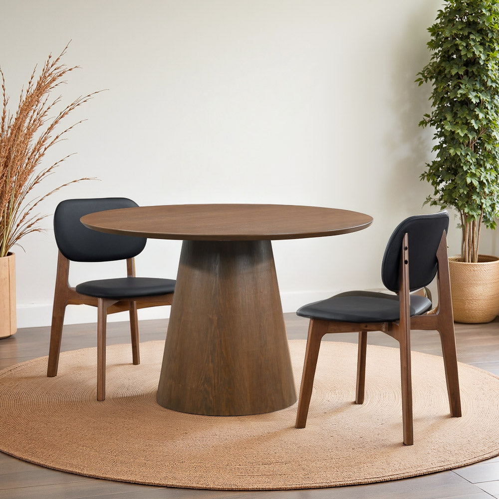 Camden Walnut Round Dining Table - Small