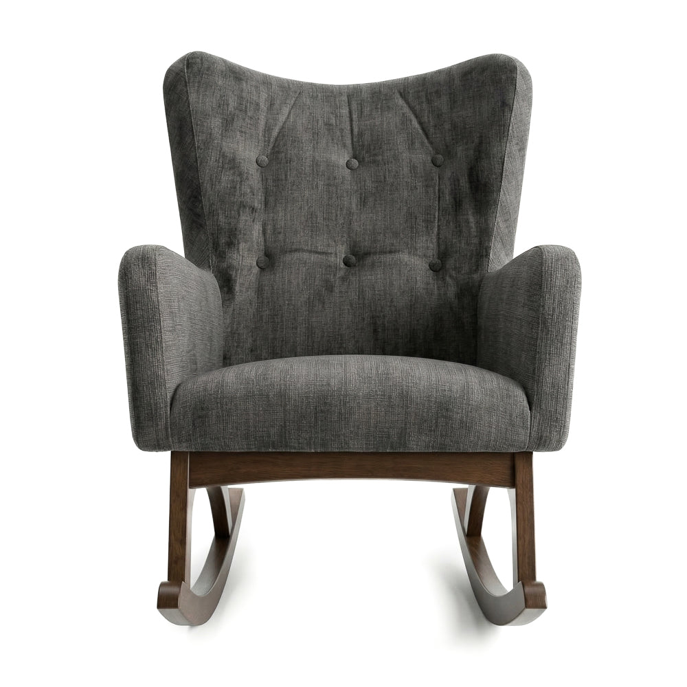 Charlotte Gray Fabric Rocking Chair