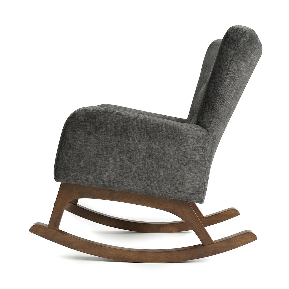 Charlotte Gray Fabric Rocking Chair