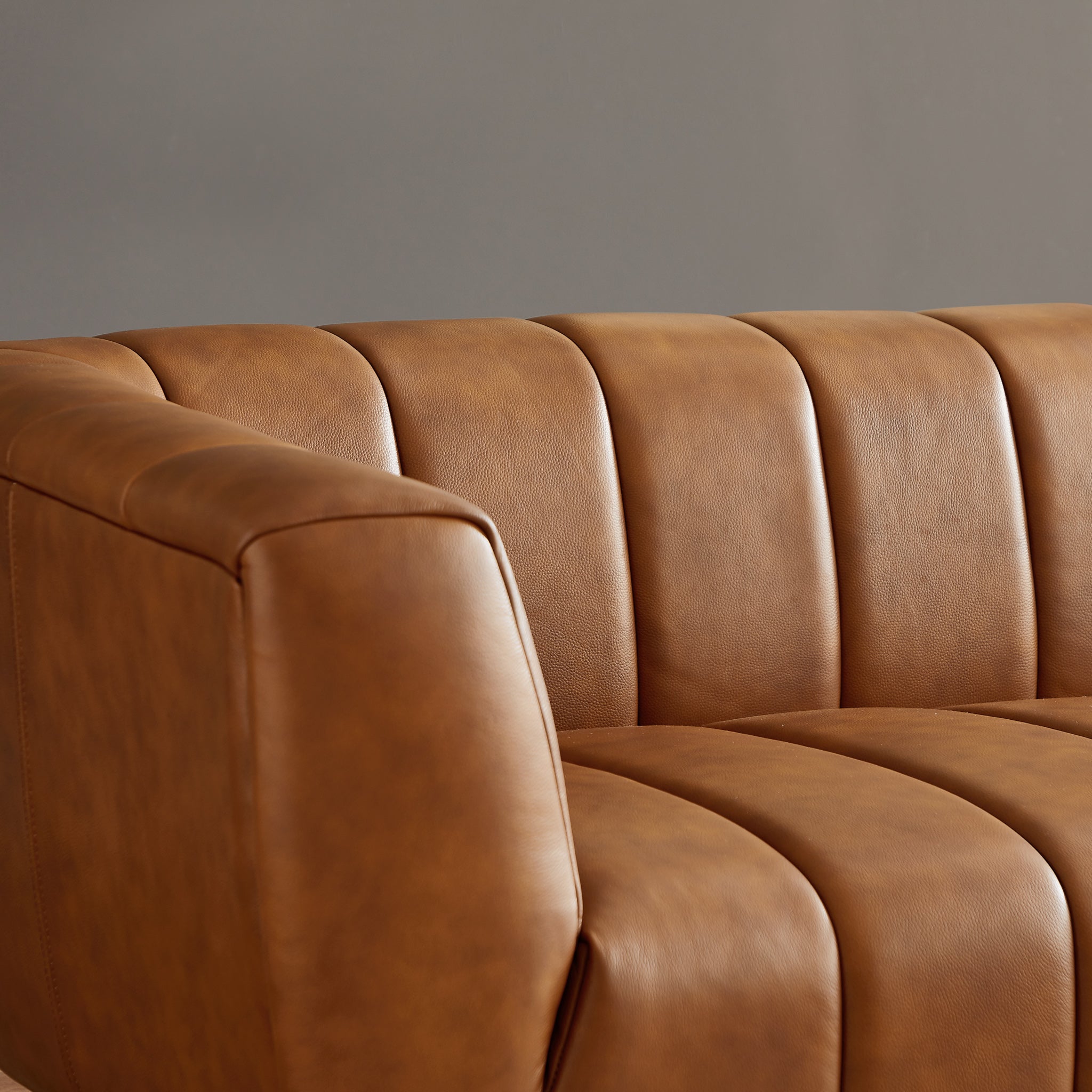 Clodine Cognac Leather Sofa