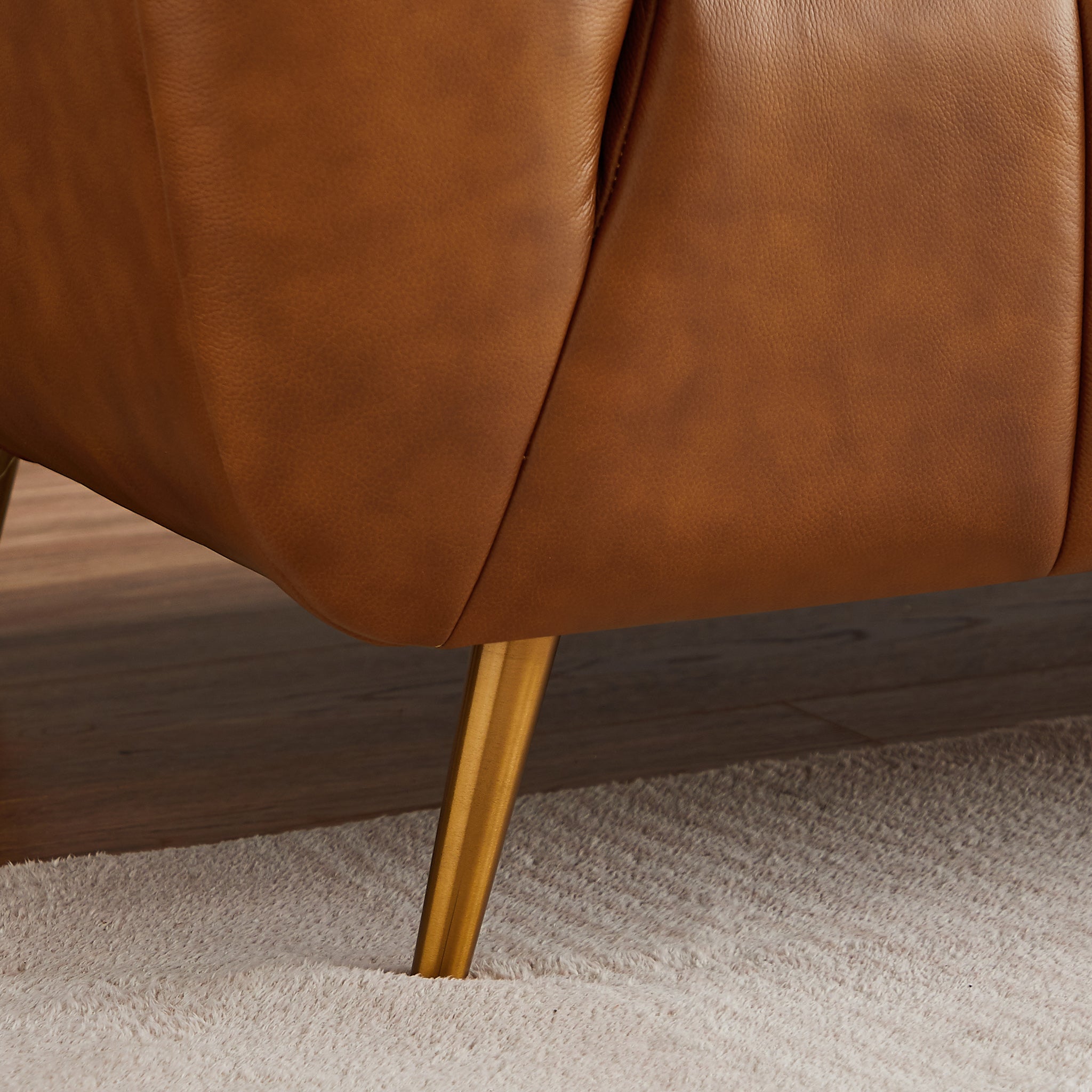 Clodine Cognac Leather Sofa