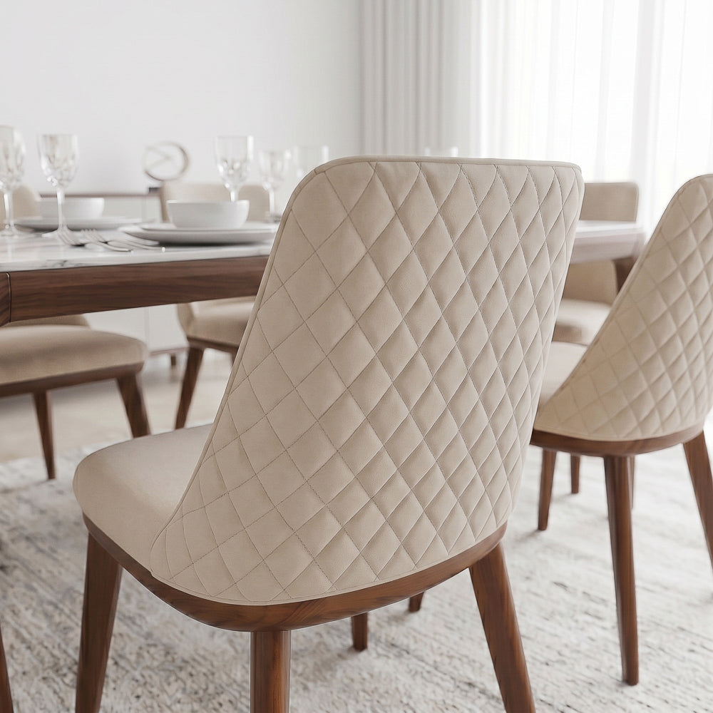 Cloud Beige Velvet Dining Chair - Set of 2