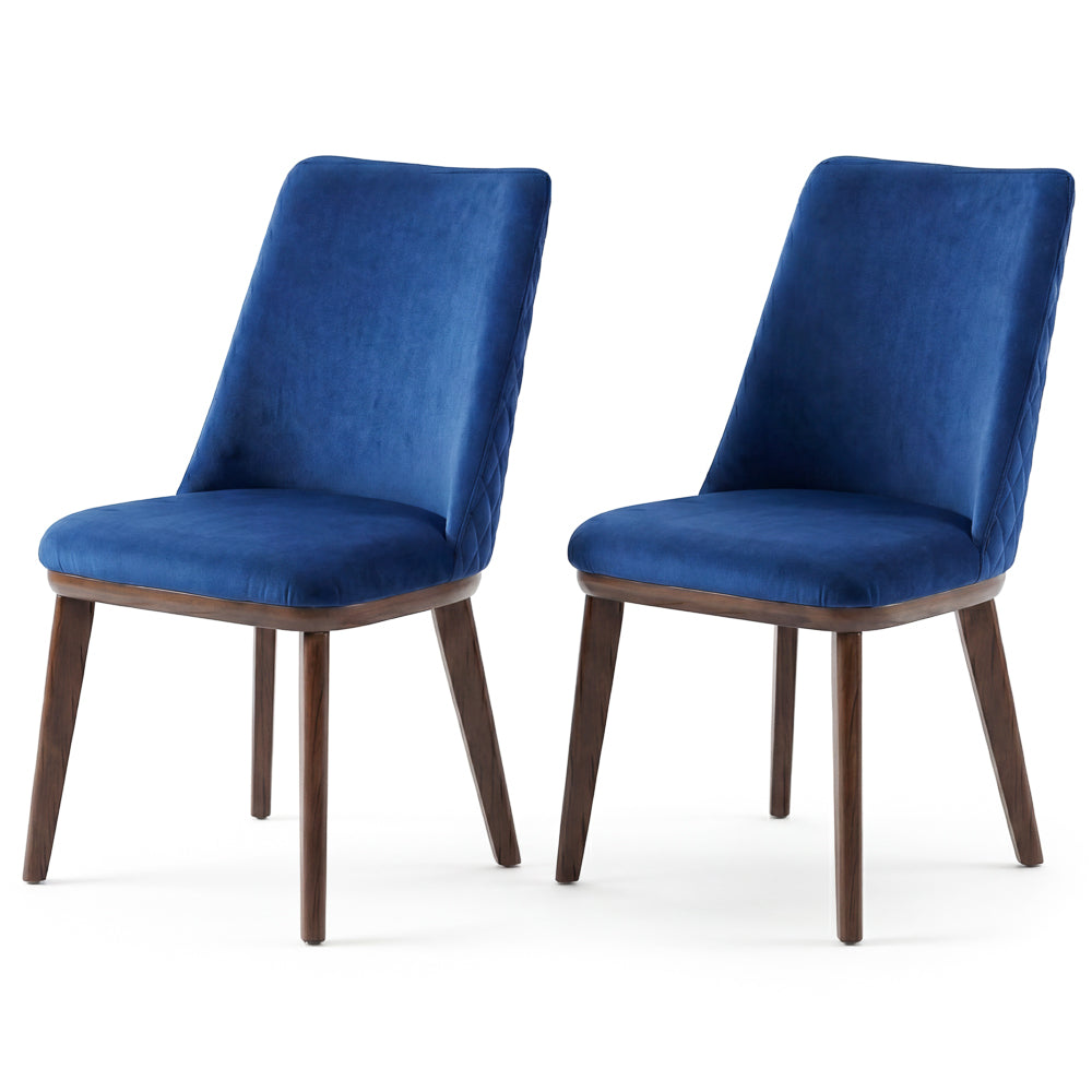 Cloud Navy Blue Velvet Dining Chair - Set of 2