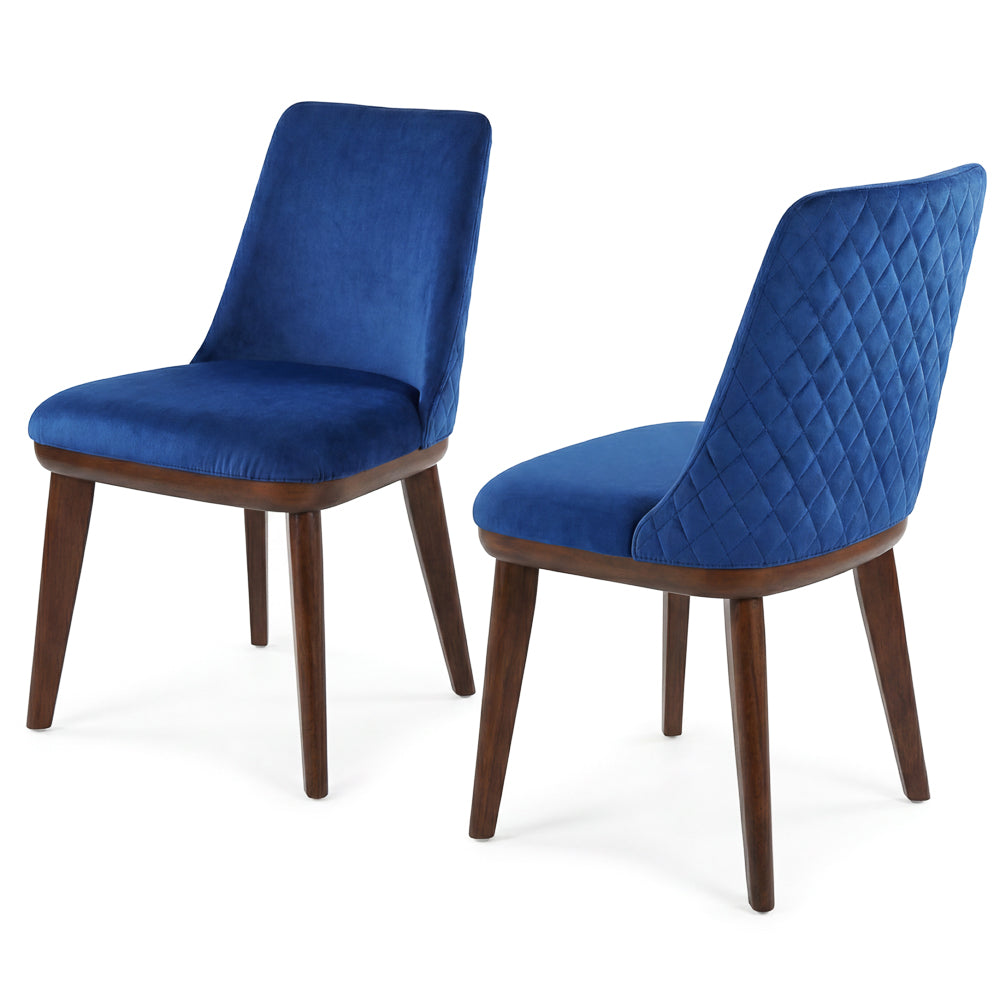 Cloud Navy Blue Velvet Dining Chair - Set of 2