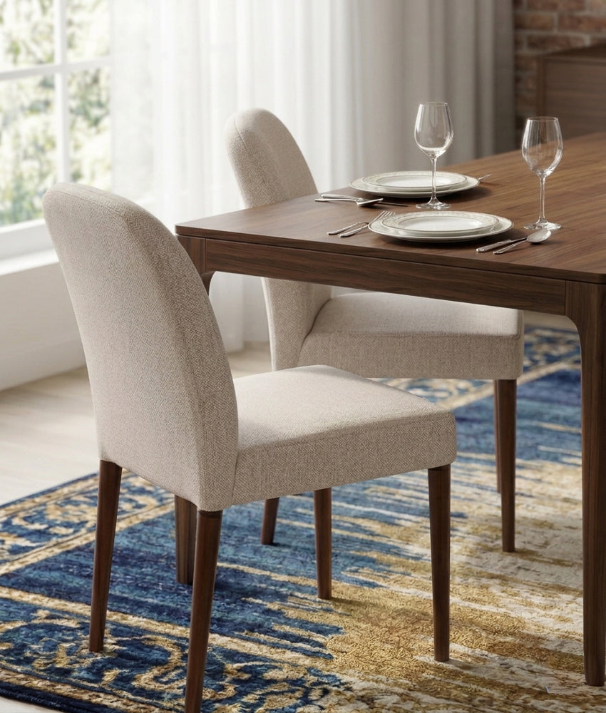 Coup Beige Fabric Dining Chair - Set of 2