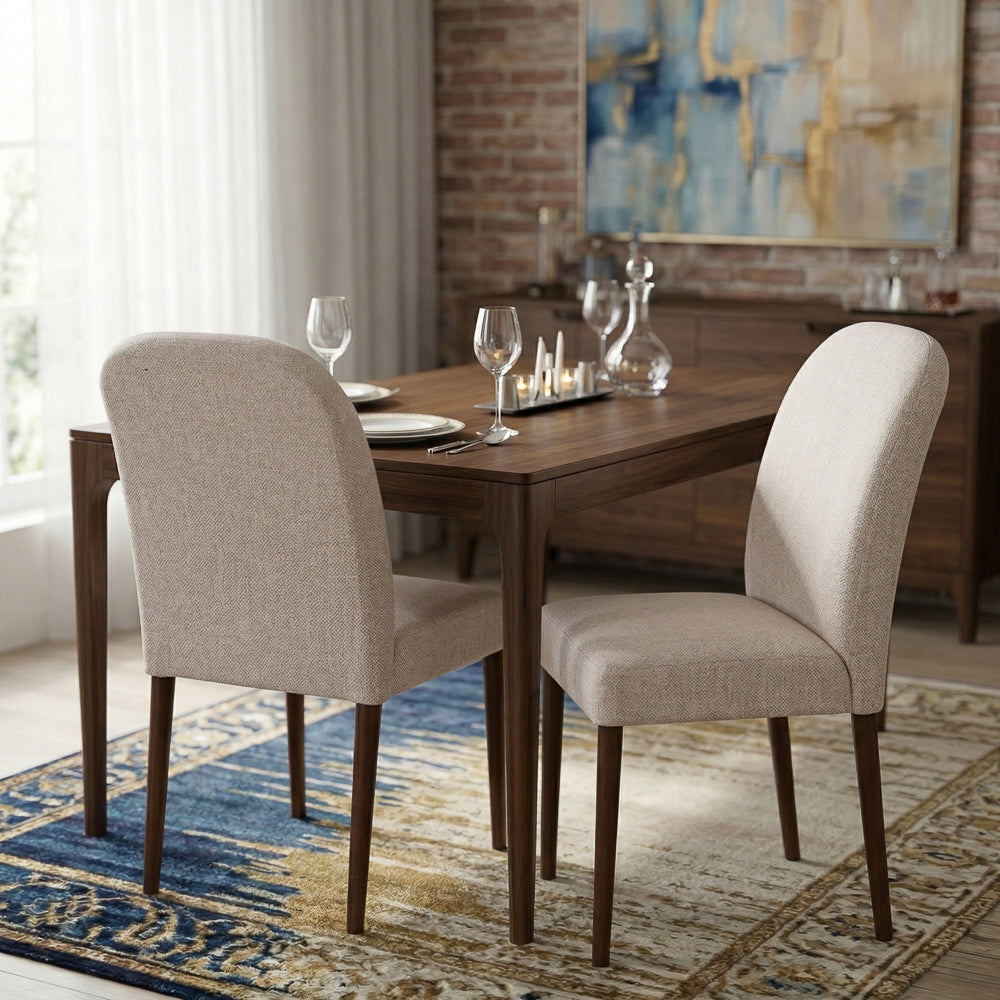 Coup Beige Fabric Dining Chair - Set of 2