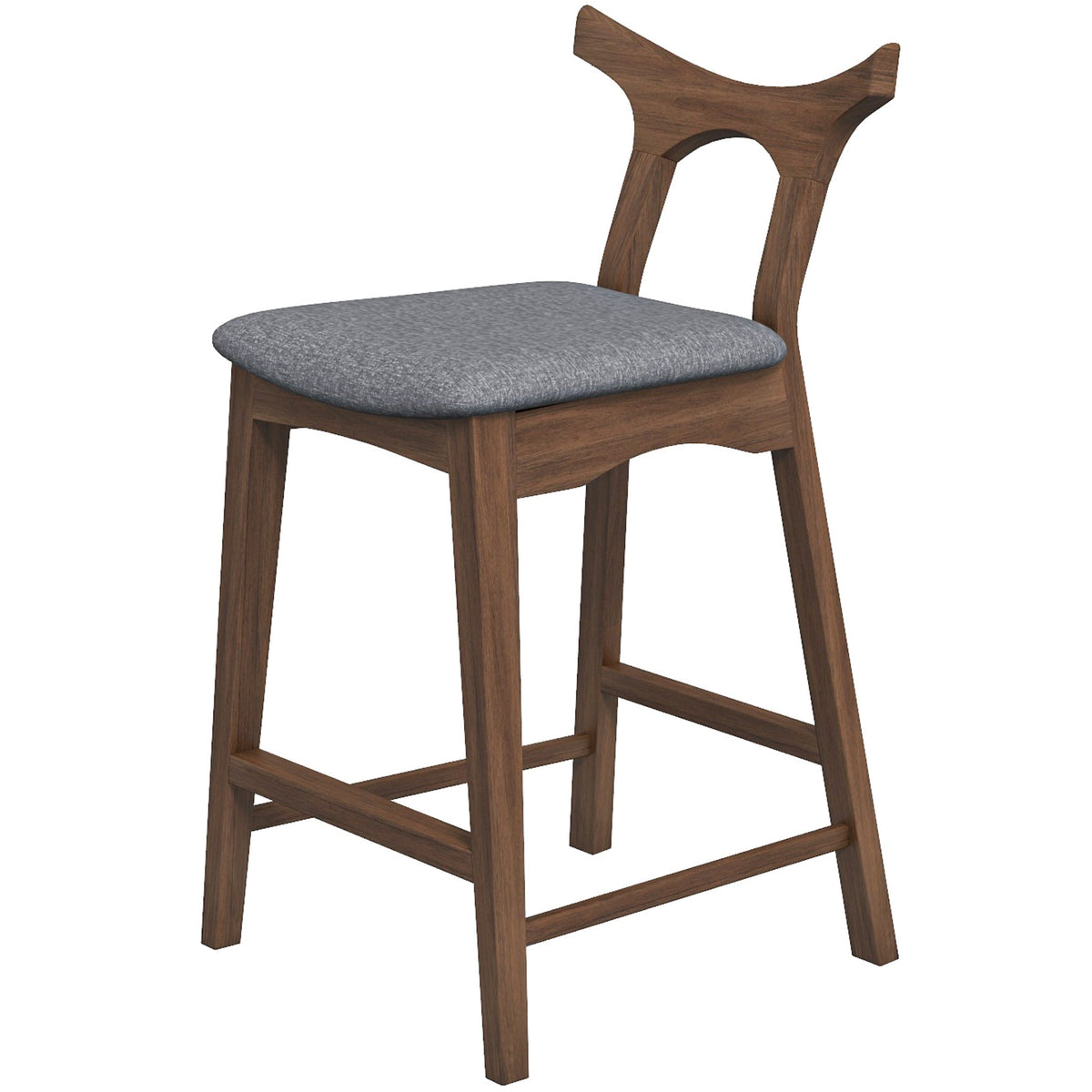 Dora 24" Dark Gray Counter Stool - Set of 2