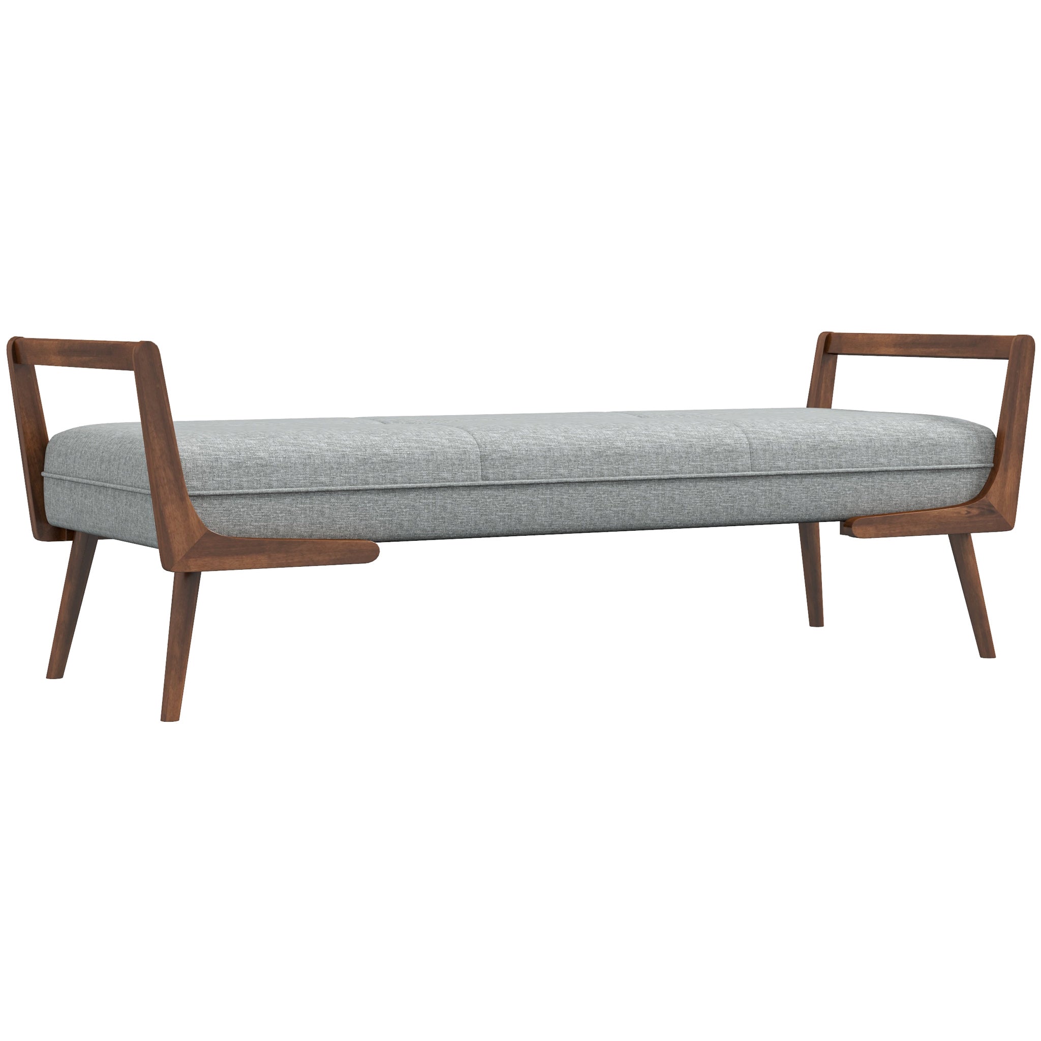 Dresden Grey Fabric Bench