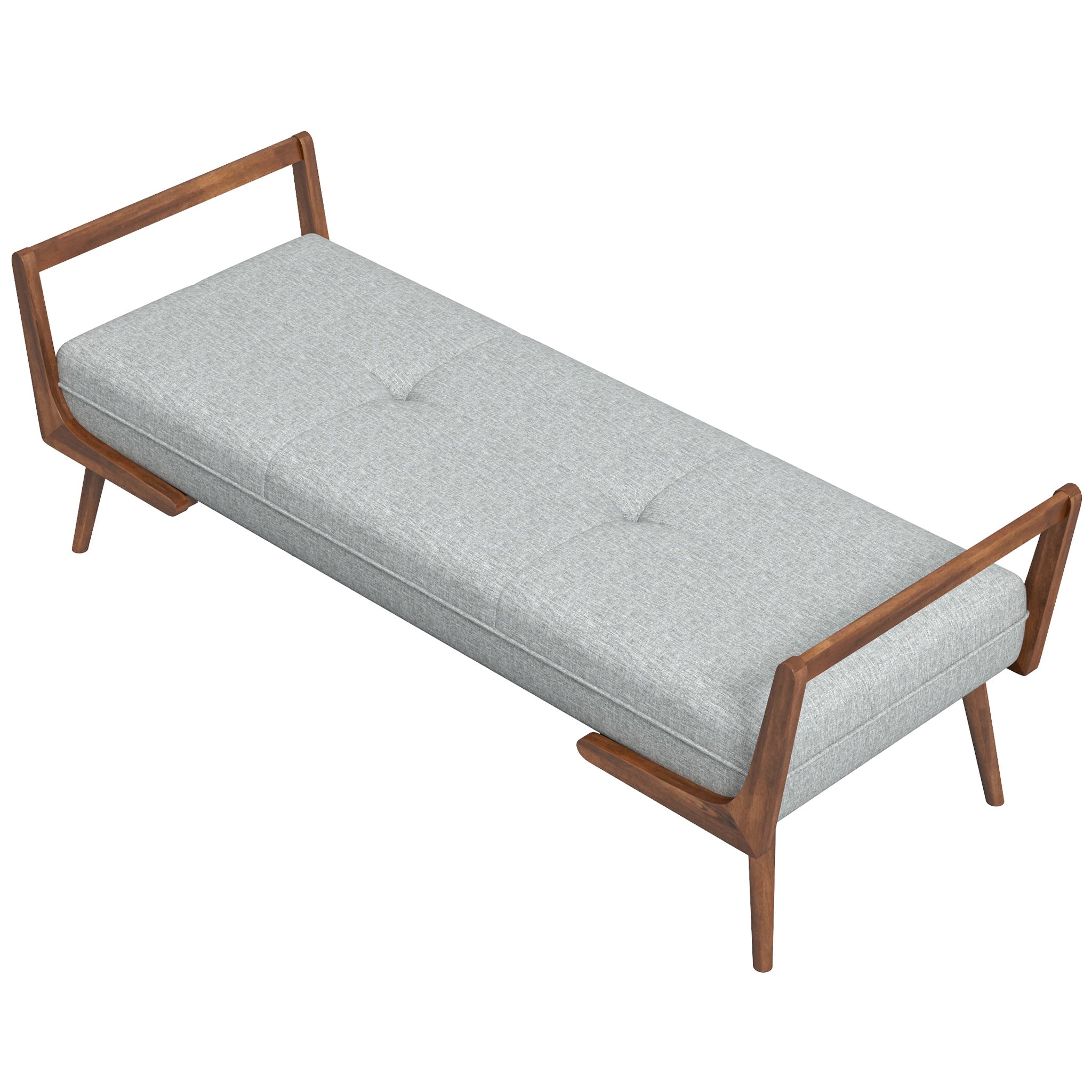 Dresden Grey Fabric Bench