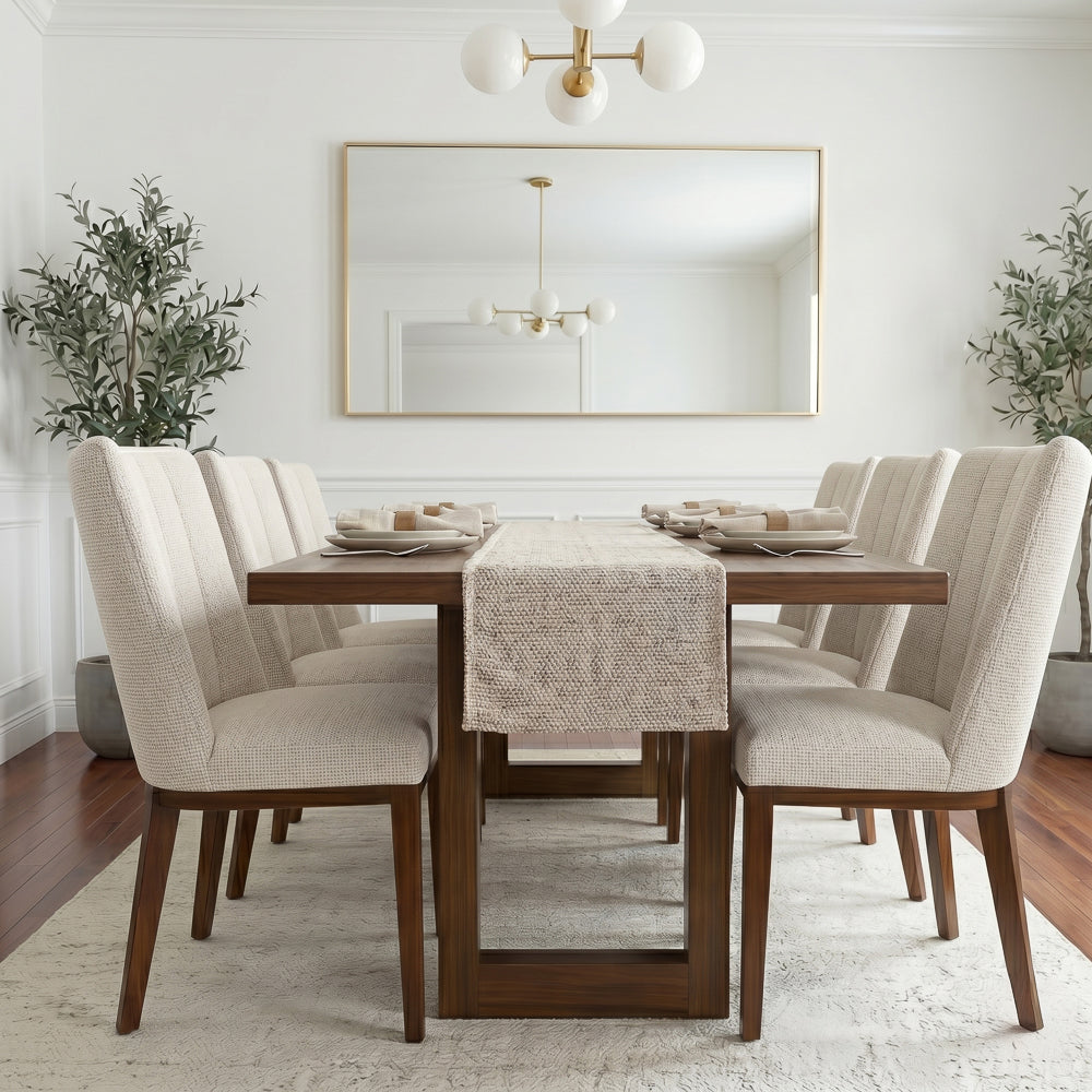 Elm Beige Fabric Dining Chair - Set of 2