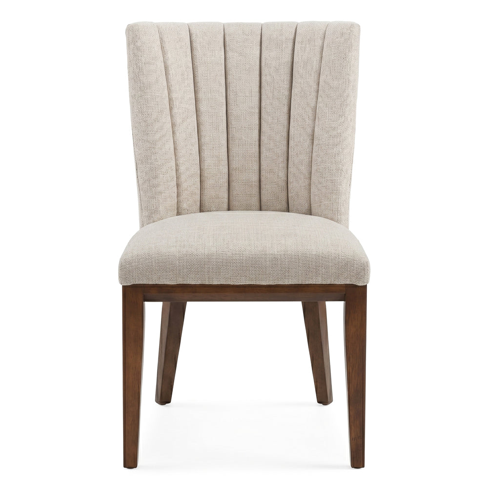 Elm Beige Fabric Dining Chair - Set of 2