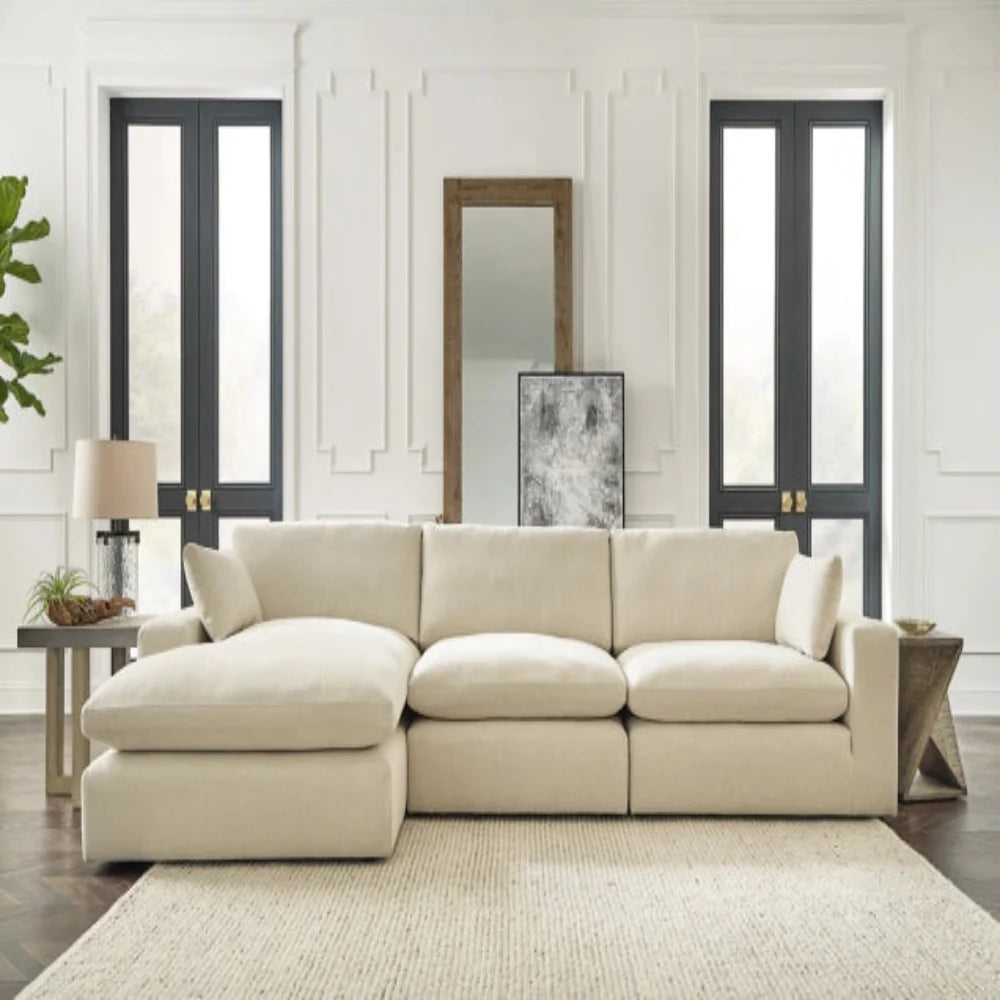 Elyza 3-Piece Fabric Sectional Sofa with Chaise