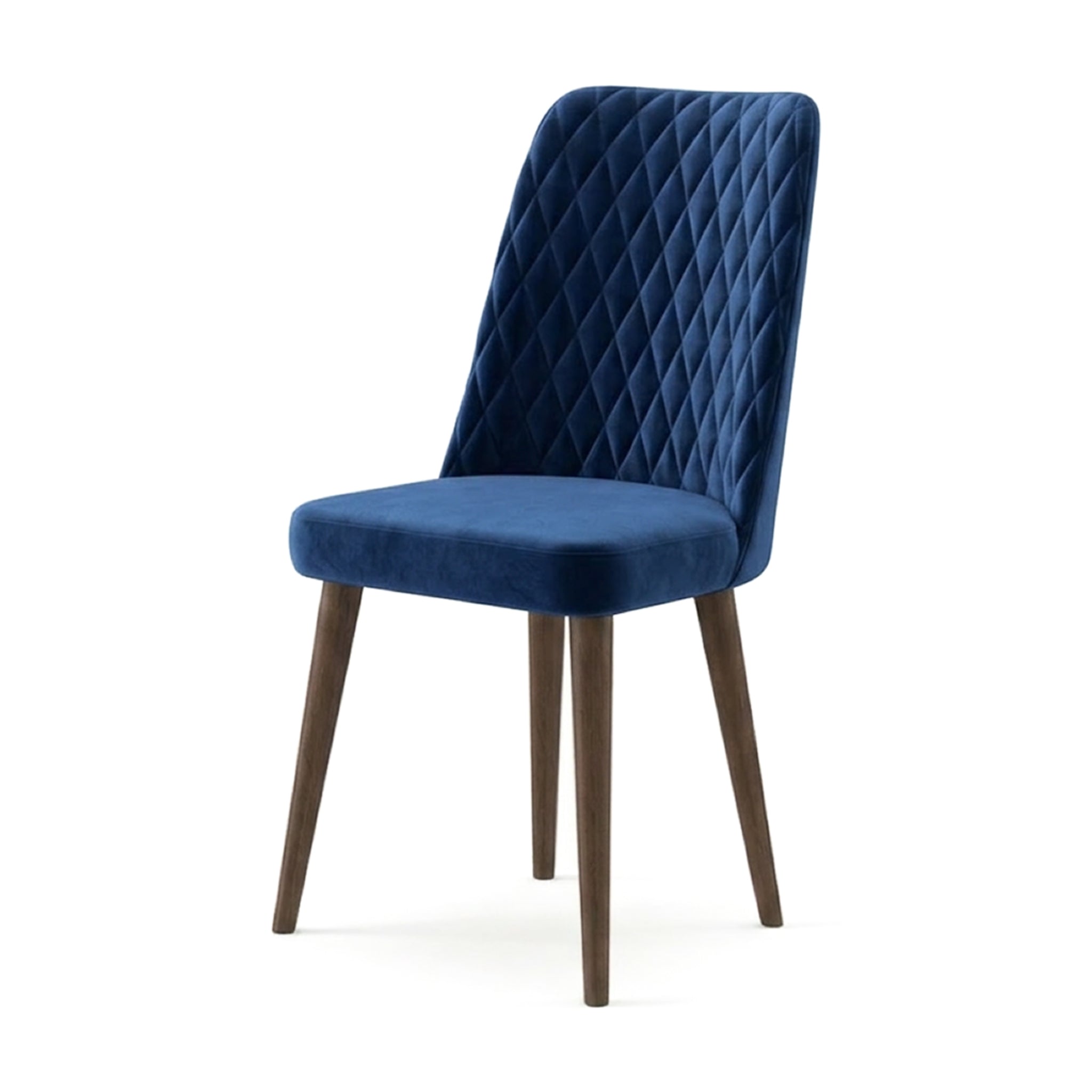 Evette Mid Century Modern Navy Blue Dining Chair - Set of 2