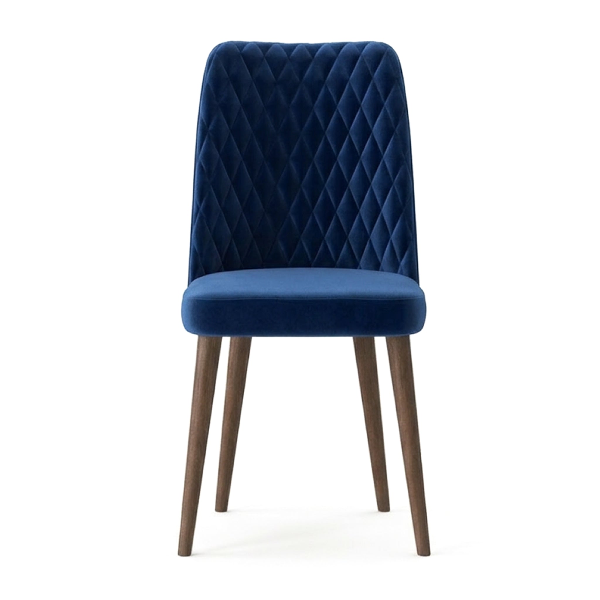 Evette Mid Century Modern Navy Blue Dining Chair - Set of 2