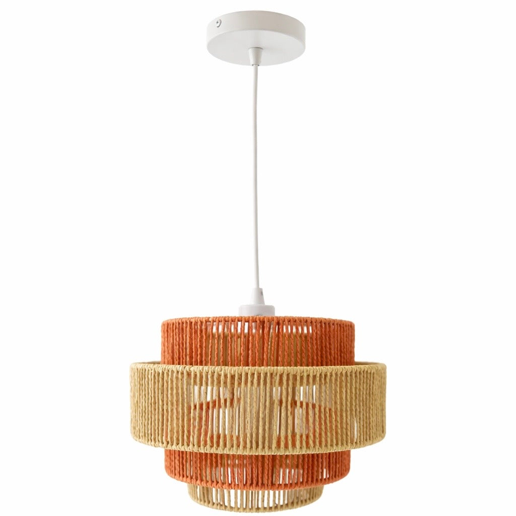 Flare Pendant Lamp White-Natural-Terracotta