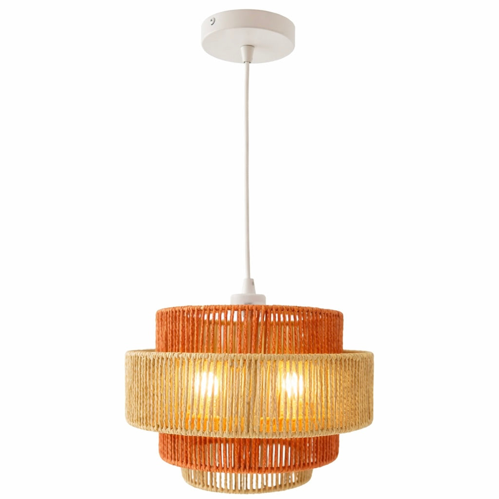 Flare Pendant Lamp White-Natural-Terracotta