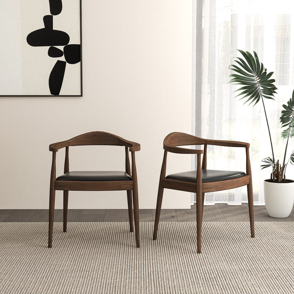 Freya Dining Chair - Black Vegan Leather
