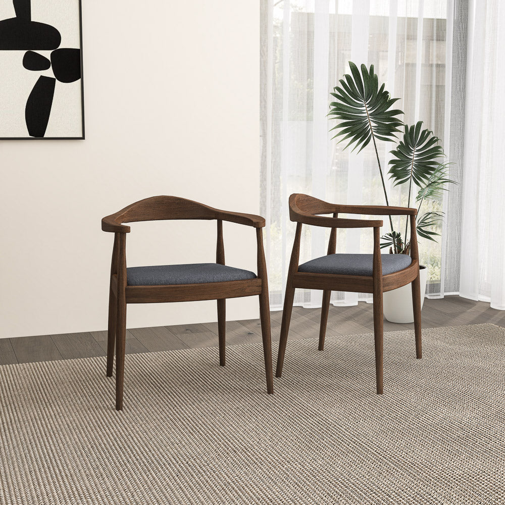Freya Dining Chair - Grey Fabric