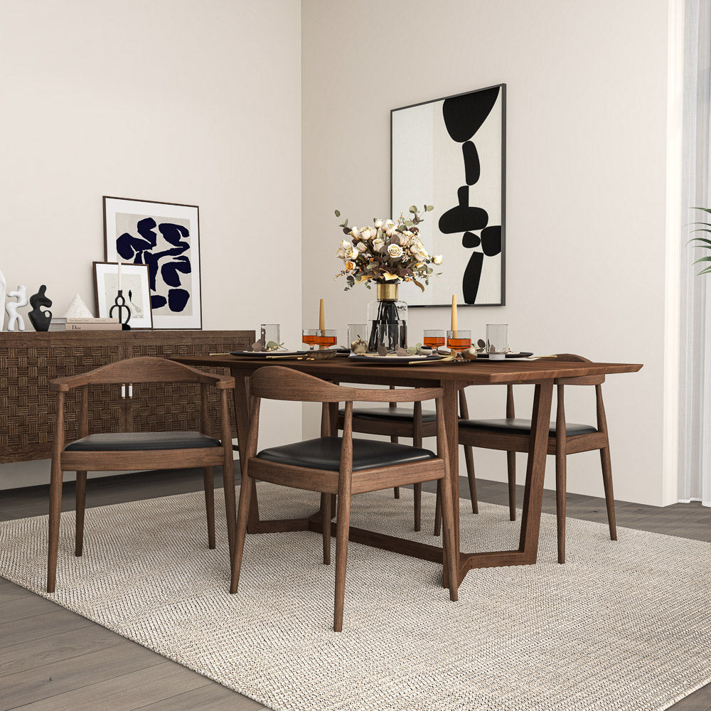 Freya Dining Chair - Black Vegan Leather
