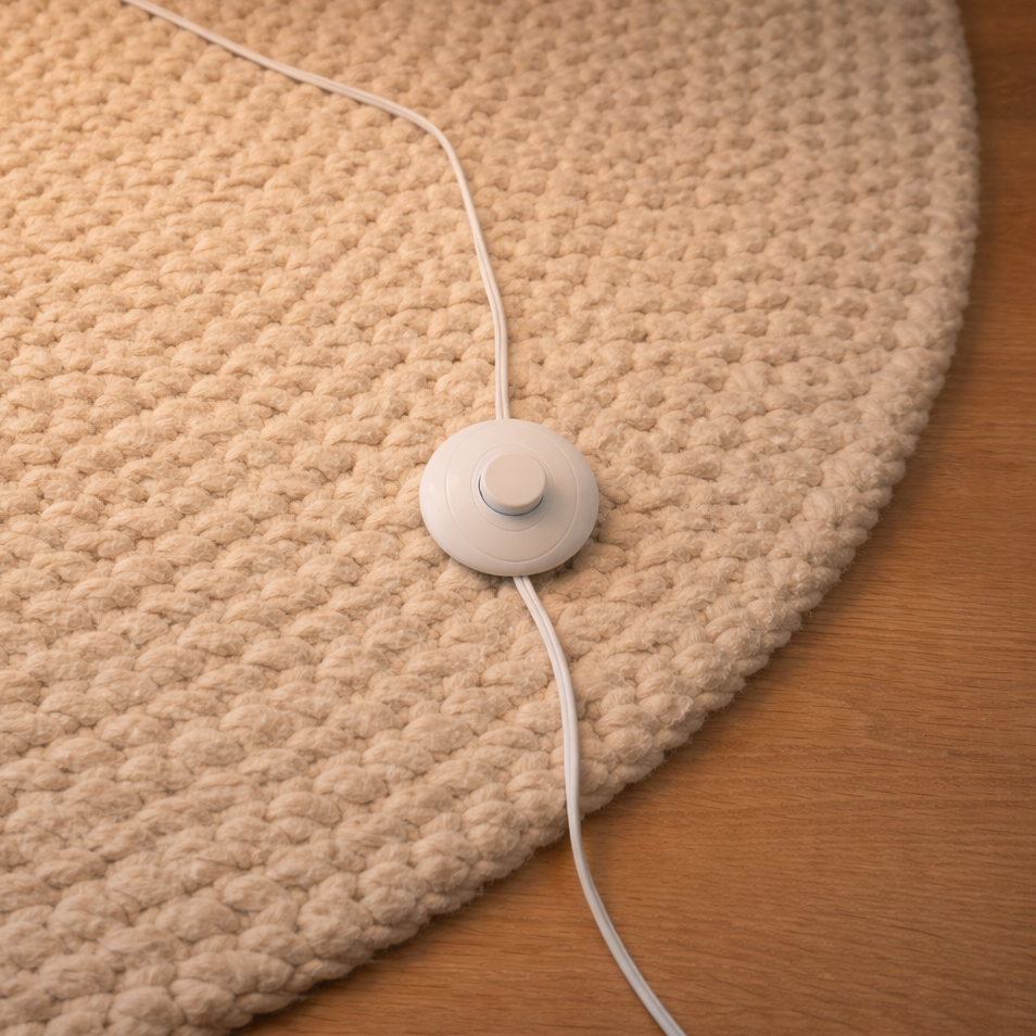 Halo Organic Bead Three Legged Floor Lamp - Natural