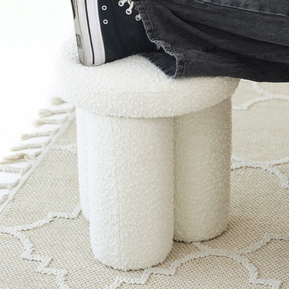 Hico Stool - Ivory Boucle