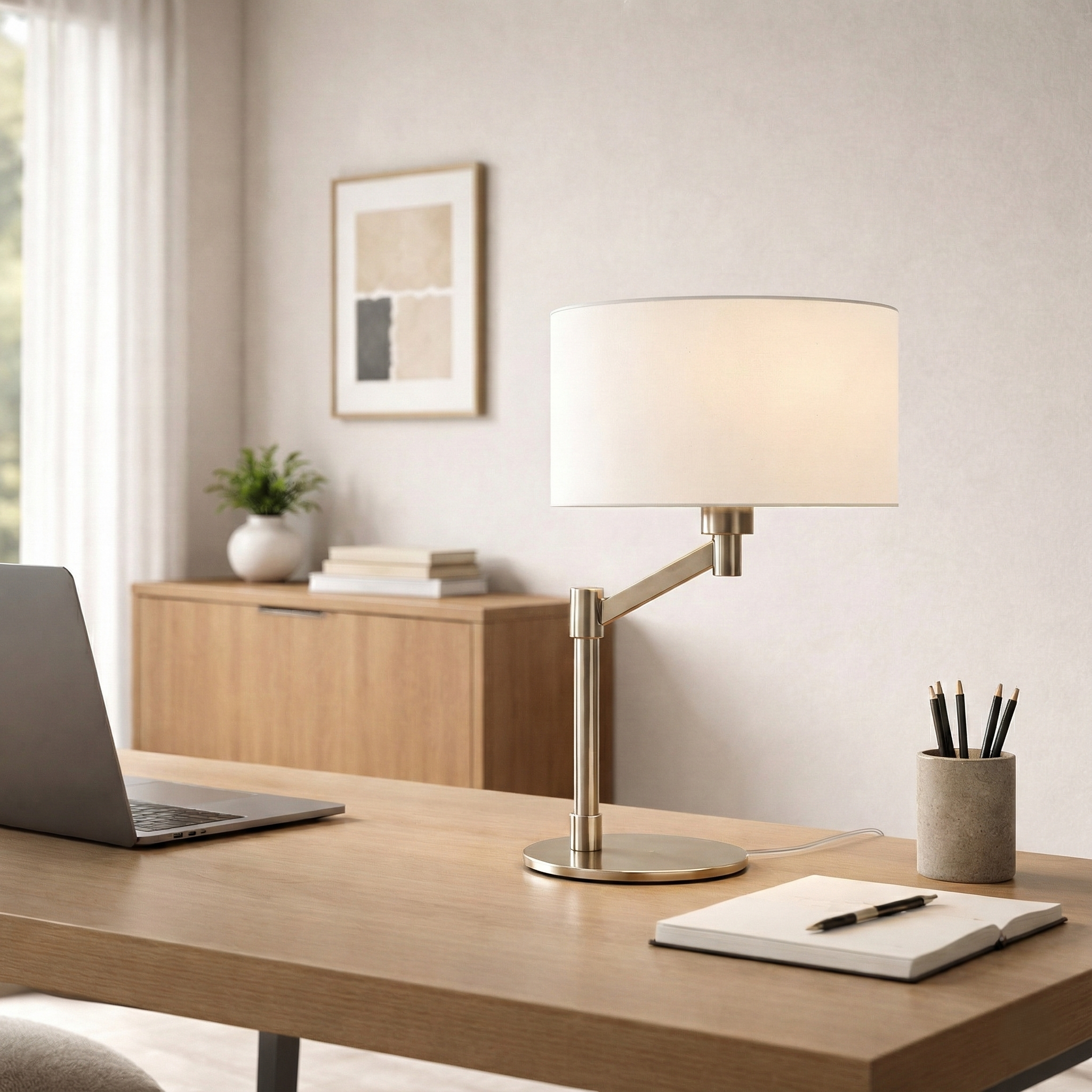 Horizon Brushed Nickel Table Lamp
